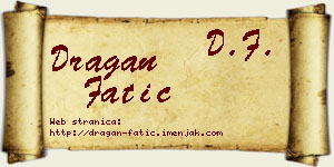 Dragan Fatić vizit kartica